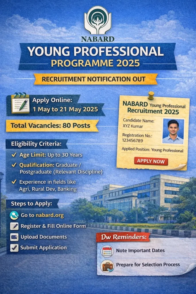 NABARD Young Professional Programme 2025: Application Open, Salary & Last Date