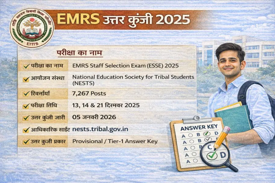 EMRS Recruitment Answer Key 2025