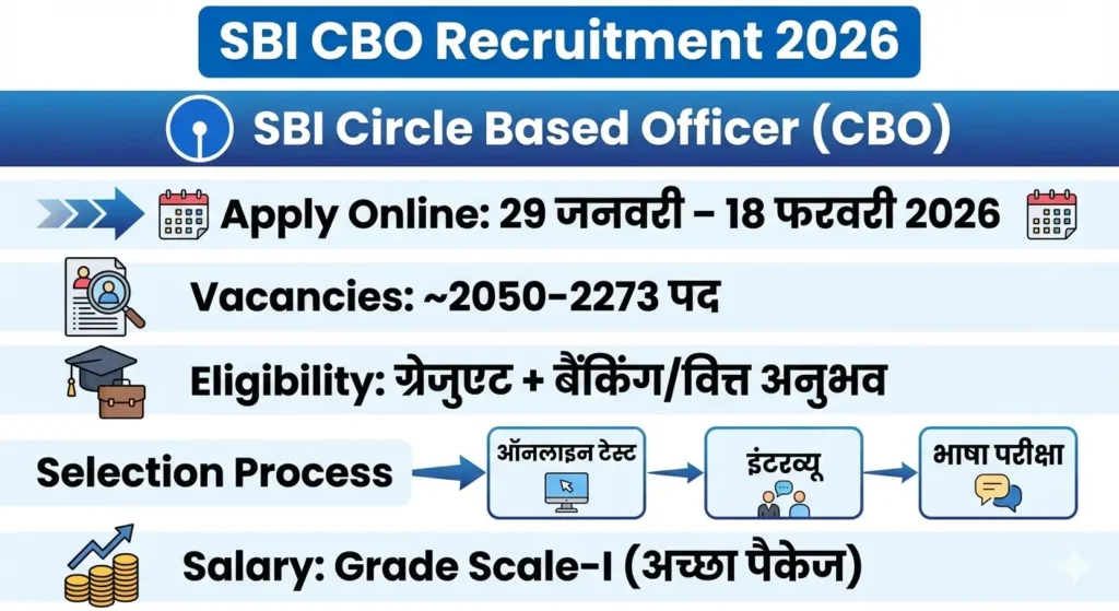एसबीआई सर्कल बेस्ड ऑफिसर भर्ती 2026 – आवेदन प्रक्रिया शुरू