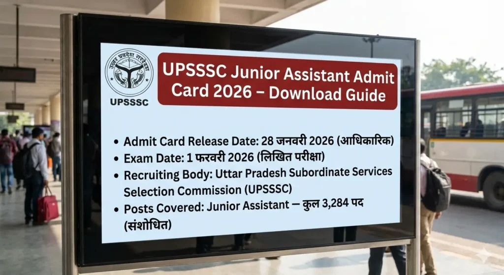 UPSSSC 2026 जूनियर असिस्टेंट एडमिट कार्ड जारी