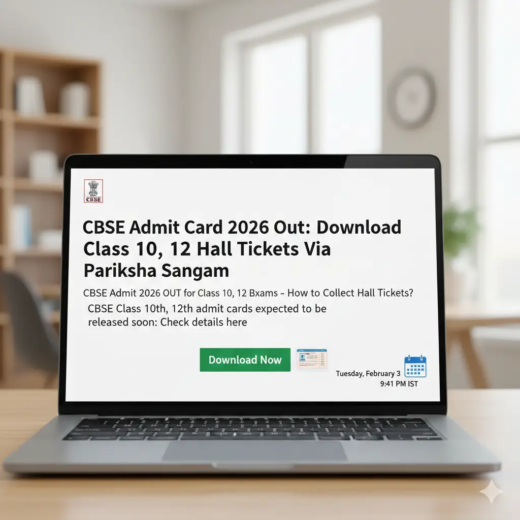 सीबीएसई एडमिट कार्ड 2026 जारी