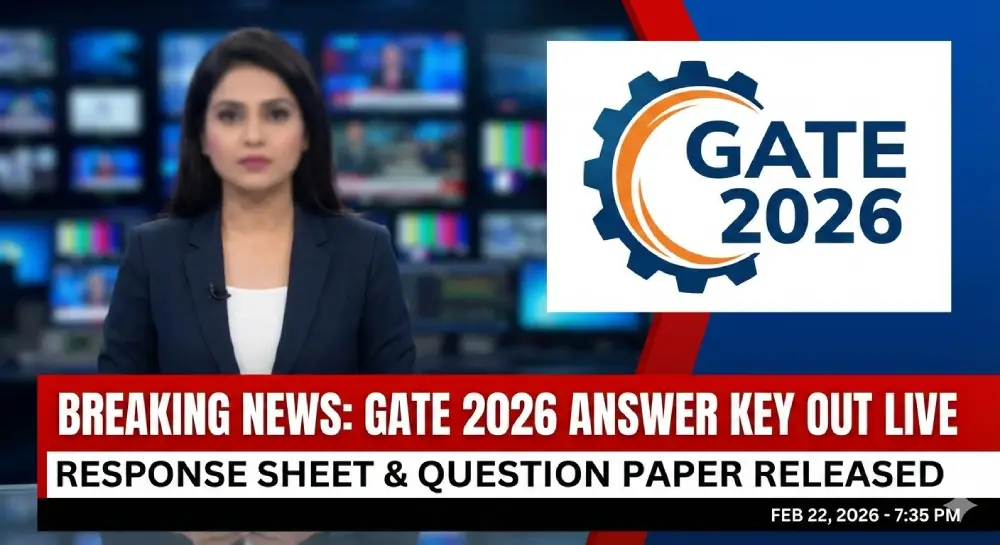 GATE 2026 Answer Key OUT LIVE: Response Sheet & Question Paper Released