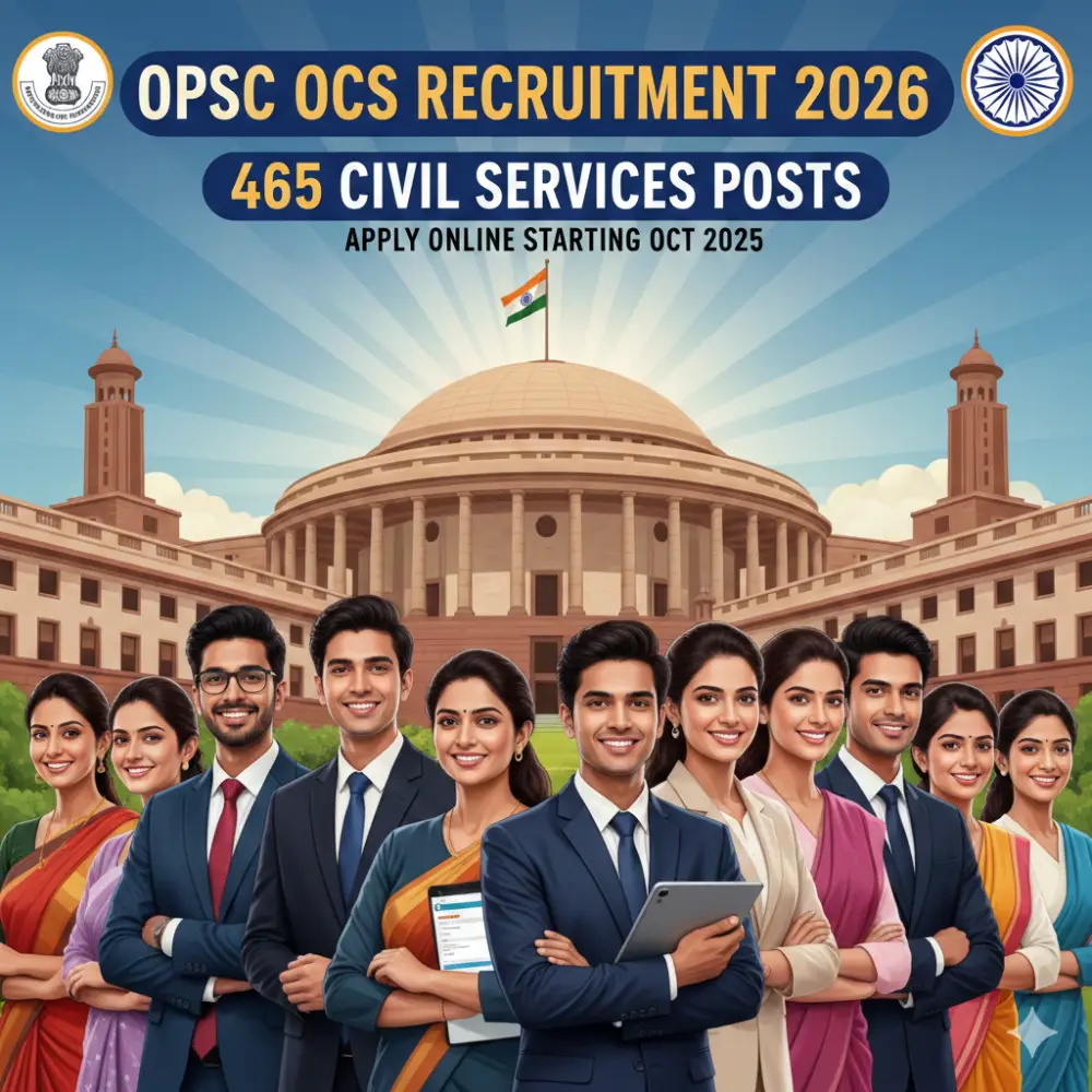 OPSC OCS Recruitment 2026 - 465 Civil Services Posts