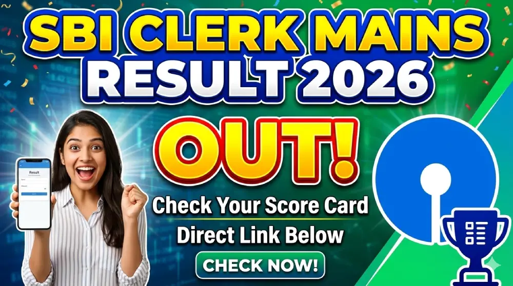 SBI क्लर्क मेन्स रिजल्ट 2026 आउट