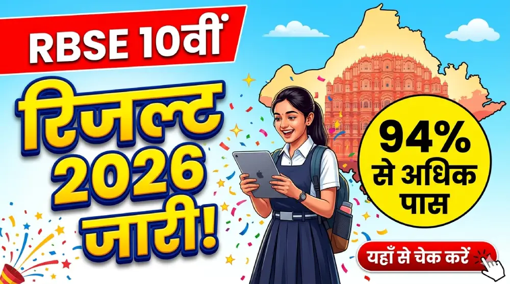 RBSE 10th Result 2026 OUT: 94% से अधिक पास प्रतिशत