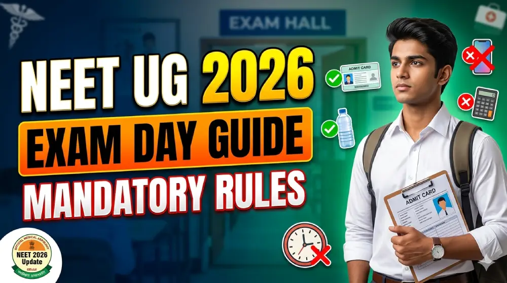 NEET UG 2026 परीक्षा के दिन के दिशानिर्देश और निर्देश