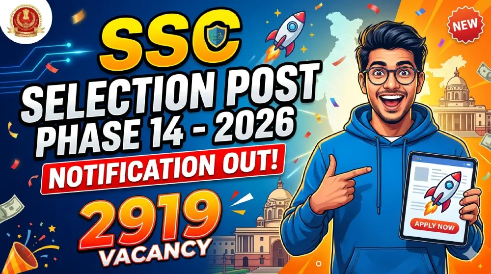 SSC Selection Post Phase 14 2026 Notification Out, 2919 Vacancy