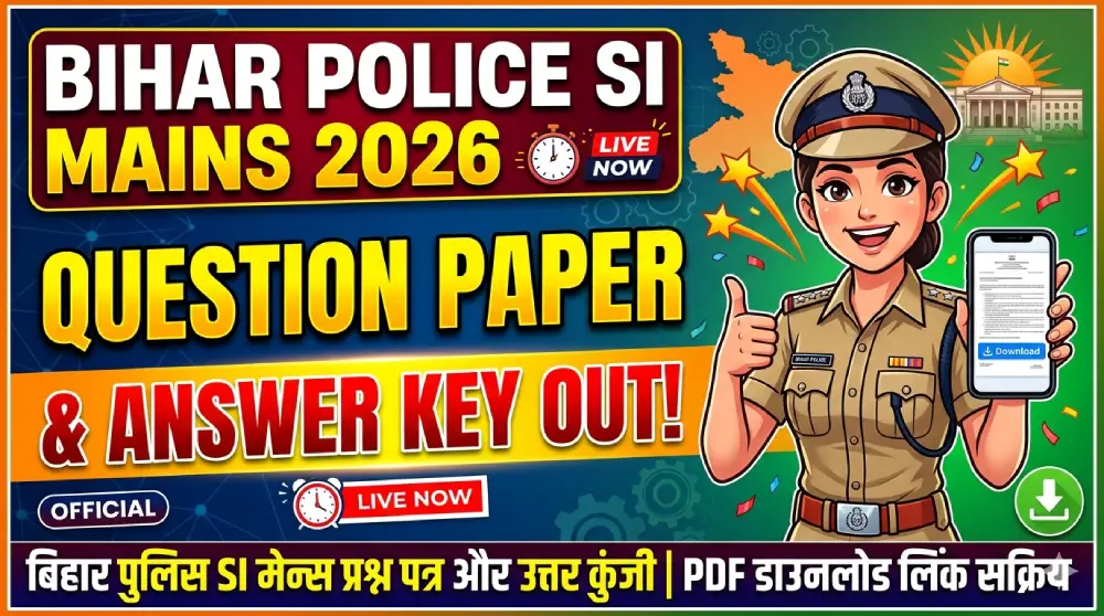 Bihar Police SI Mains Question Paper and Answer Key 2026