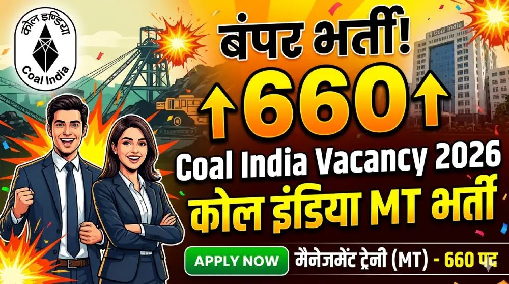 Coal India Vacancy 2026 Apply Online