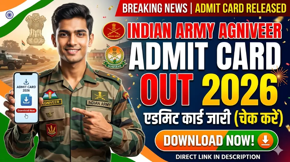 Indian Army Agniveer Admit Card 2026 Out, Download Link
