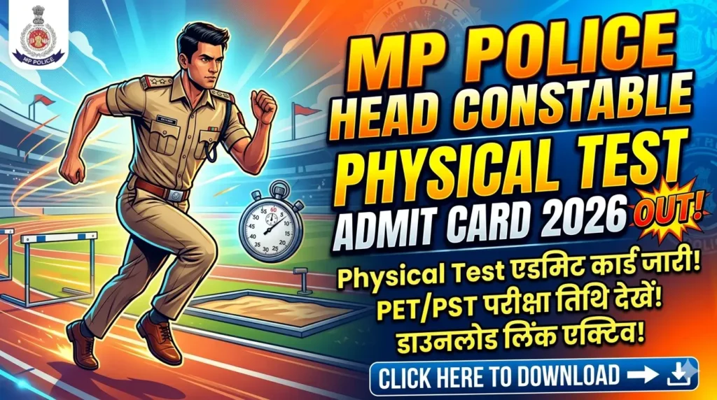 MP Police Head Constable Physical Test Admit Card 2026