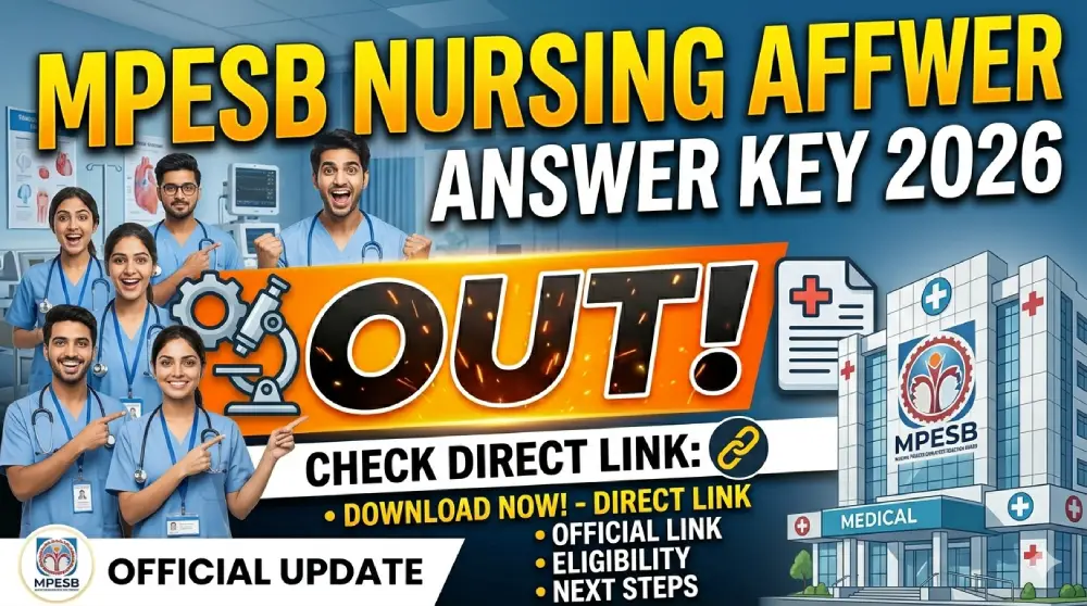 MPESB Nursing Officer Answer Key 2026 OUT