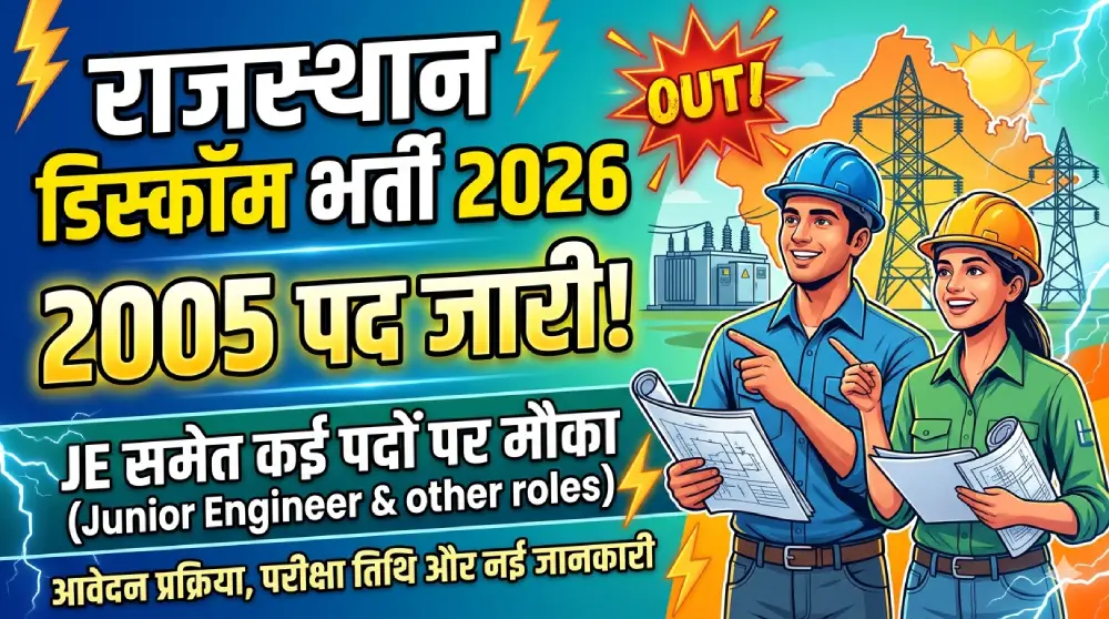 Rajasthan DISCOM Vacancy 2026: 2005 Posts