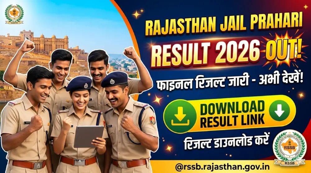 Rajasthan Jail Prahari Result 2026 OUT