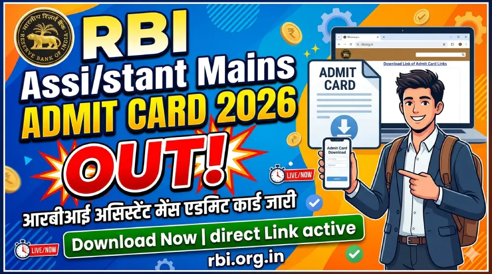 RBI Assistant Mains Admit Card 2026