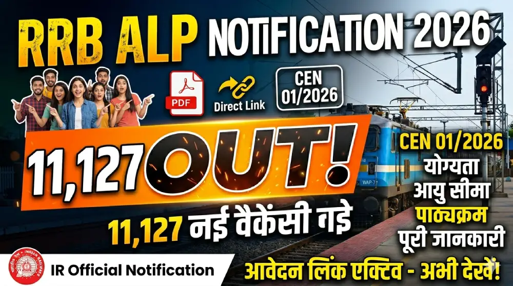 RRB ALP Notification 2026 PDF Out