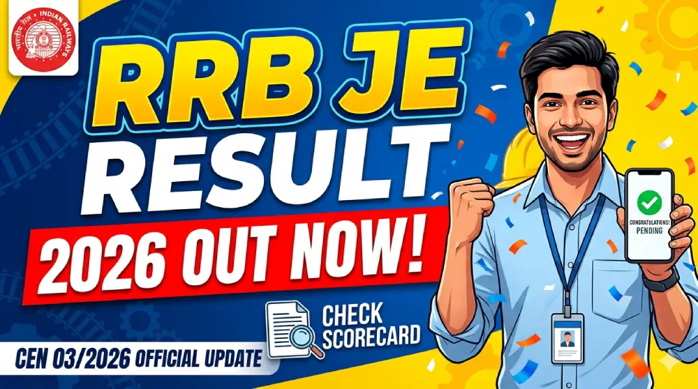 RRB JE Result 2026 Out