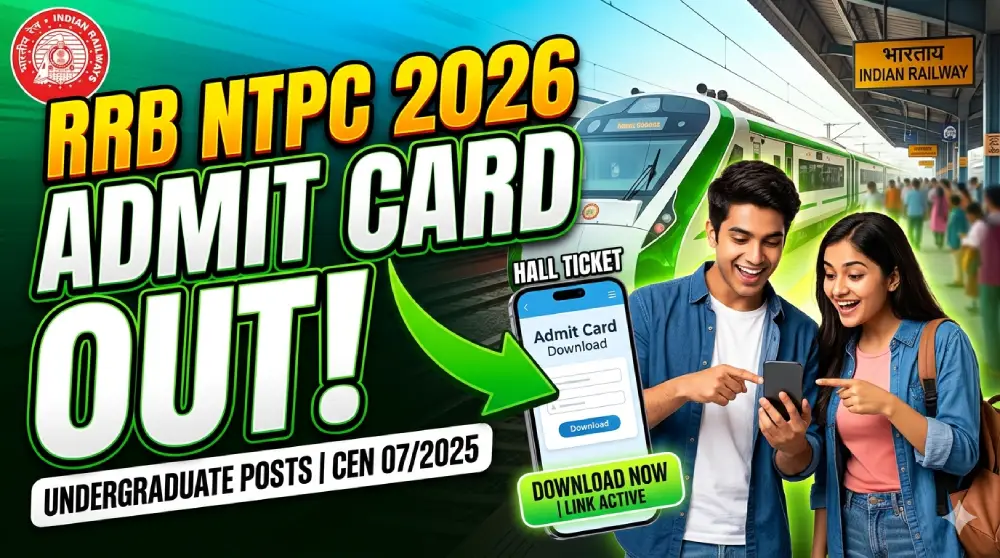 RRB NTPC UG Admit Card 2026 Out