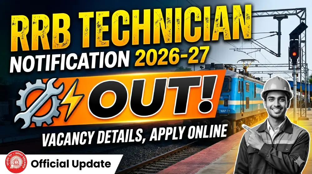 RRB Technician Notification 2026-27 Out