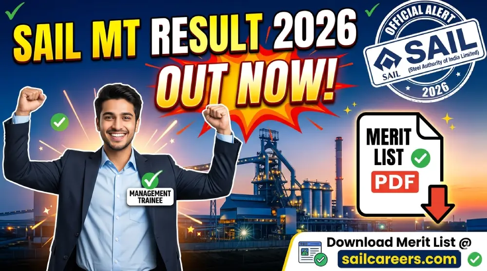 SAIL MT Result 2026 OUT
