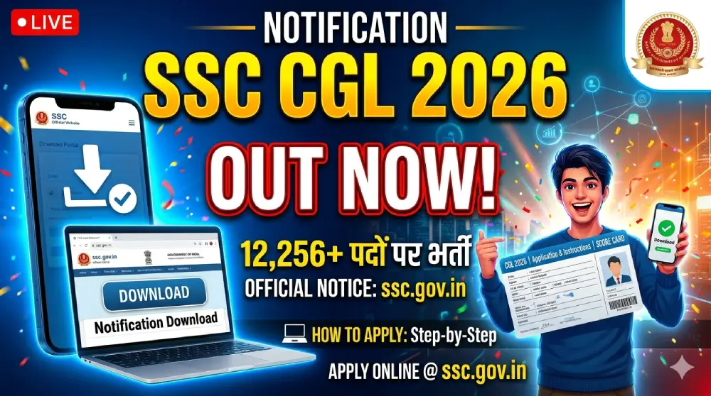SSC CGL Notification 2026 Out @ssc.gov.in