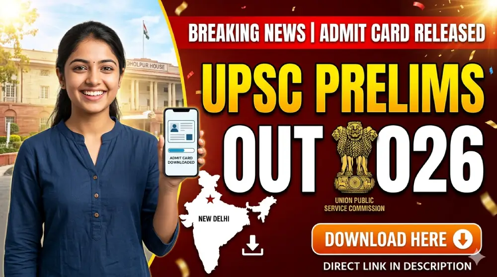UPSC Prelims Admit Card 2026 Out: Hall Ticket Download