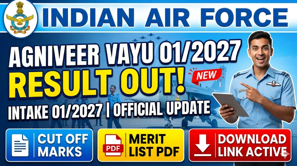 Airforce Agniveer Vayu Intake 01/2027 Result