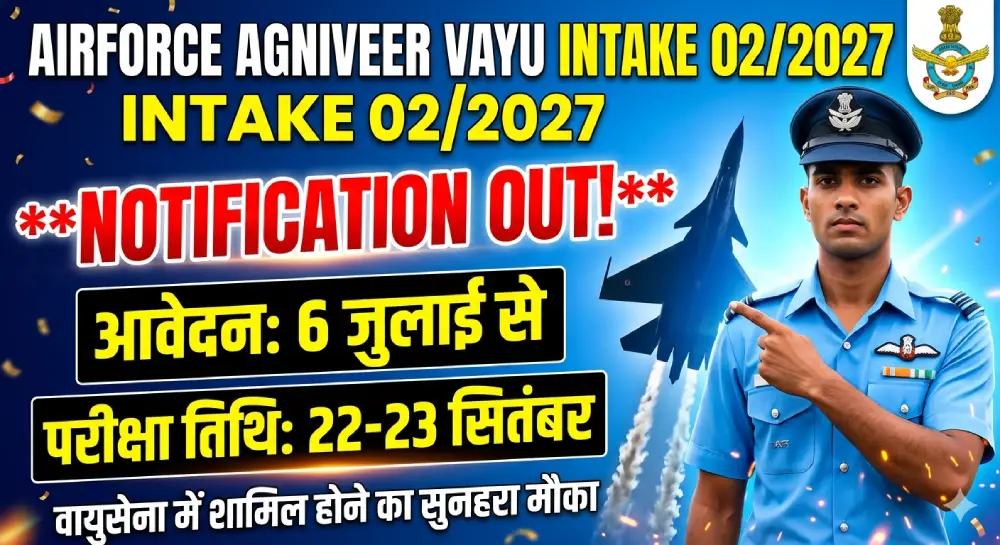 Airforce Agniveer Vayu Intake 02/2027 Notification