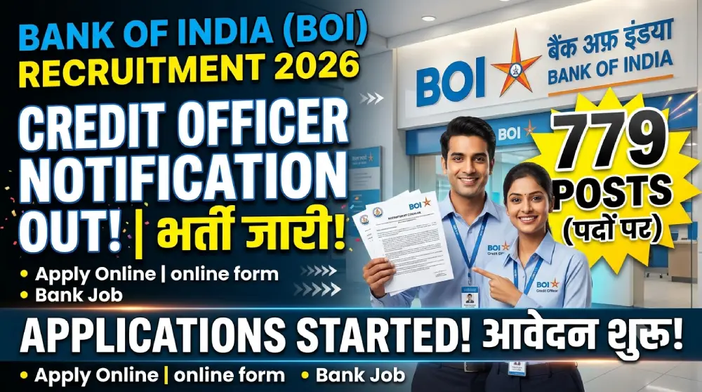 Bank of India Credit Officer Recruitment 2026