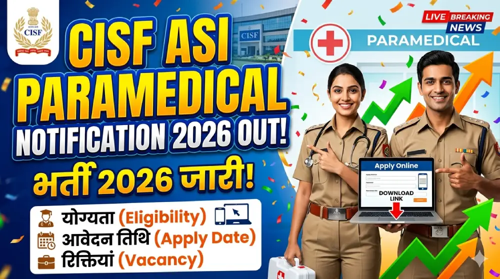 CISF ASI Paramedical Notification 2026