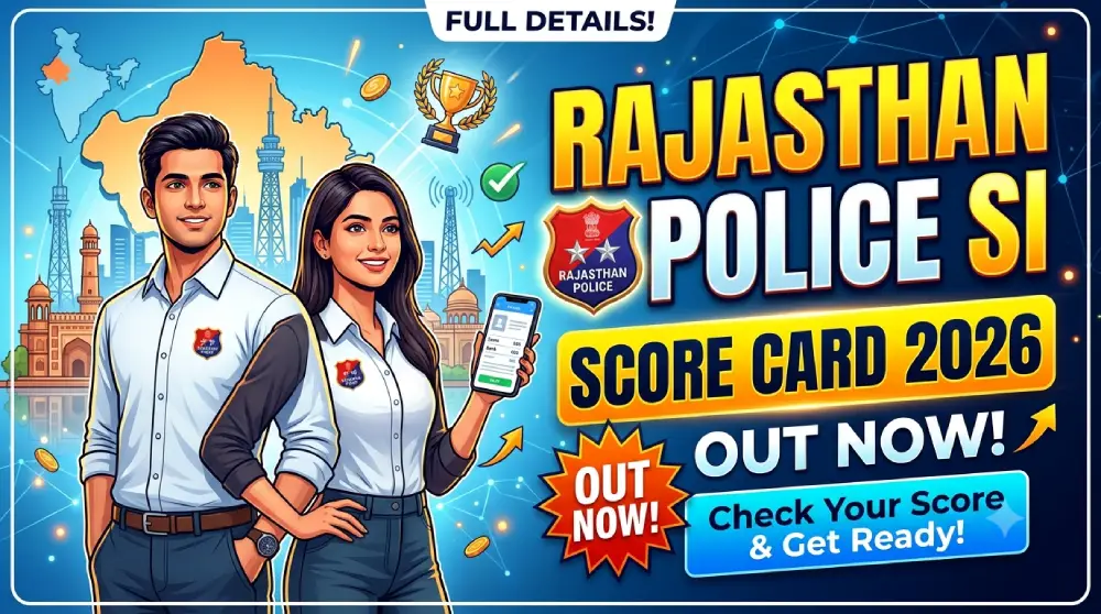 Rajasthan Police SI Score Card 2026 Out, राजस्थान एसआई मार्क्स जारी, Score Card PDF डाउनलोड करें 2 Rajasthan Police SI Score Card 2026