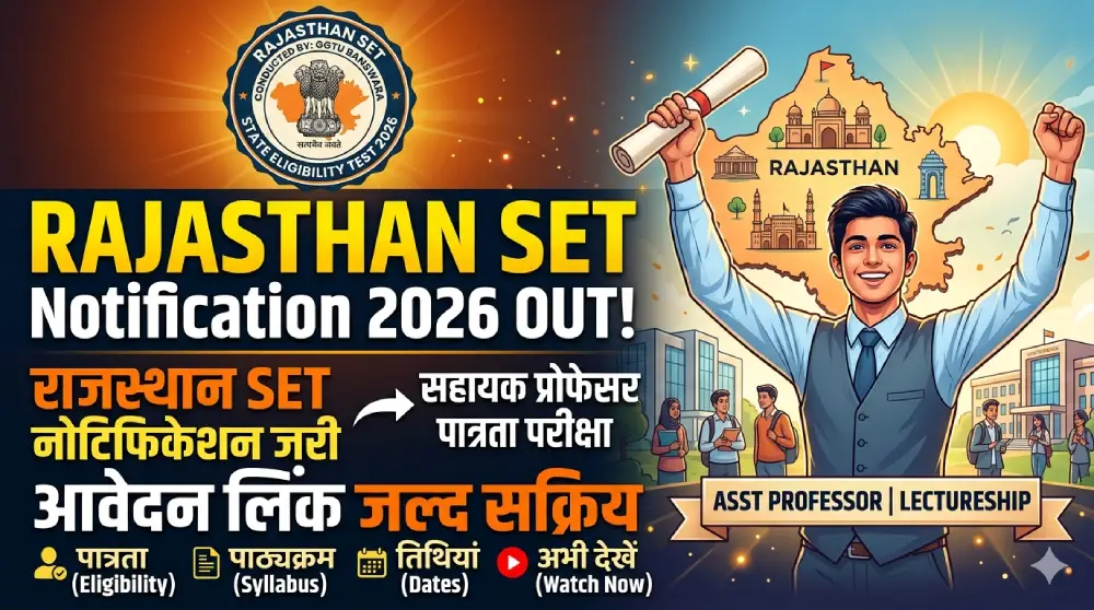 Rajasthan SET Notification 2026