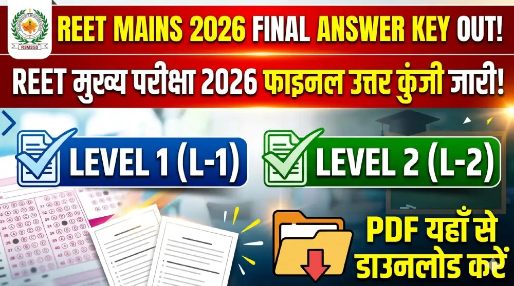 REET Mains Final Answer Key 2026