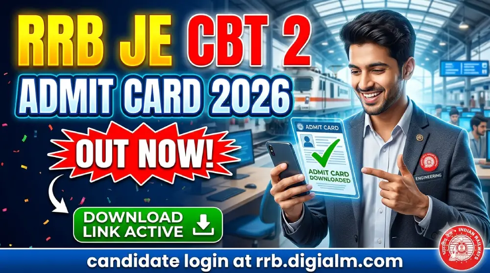 RRB JE CBT 2 Admit Card 2026