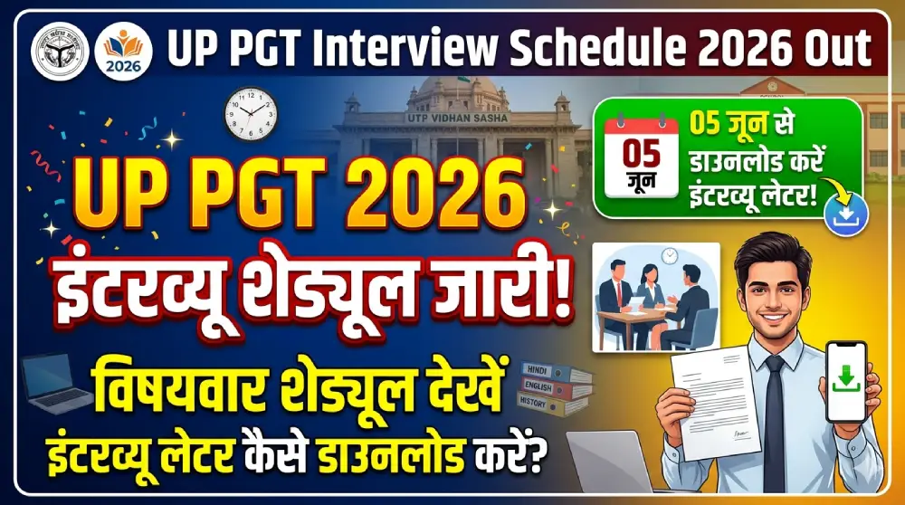 UP PGT Interview Schedule 2026