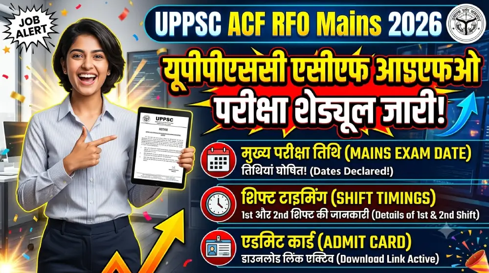 UPPSC ACF RFO Mains Exam Date 2026