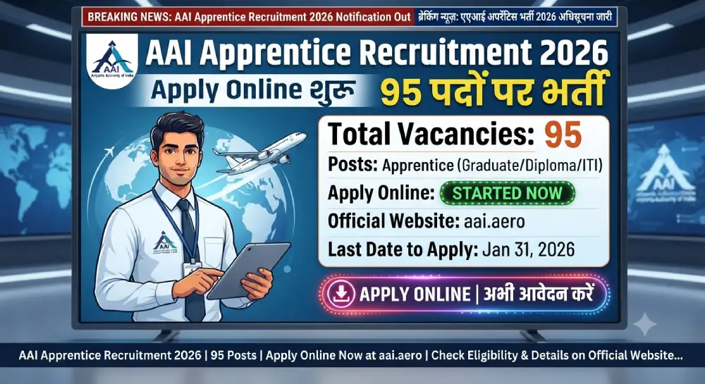 AAI Apprentice Recruitment 2026 Notification Out: 95 पदों पर भर्ती, Apply Online शुरू 2 AAI Apprentice Recruitment 2026