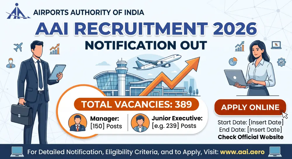 AAI Recruitment 2026 Notification Out, Apply Online for 389 Manager & Junior Executive Vacancies 2 AAI Recruitment 2026