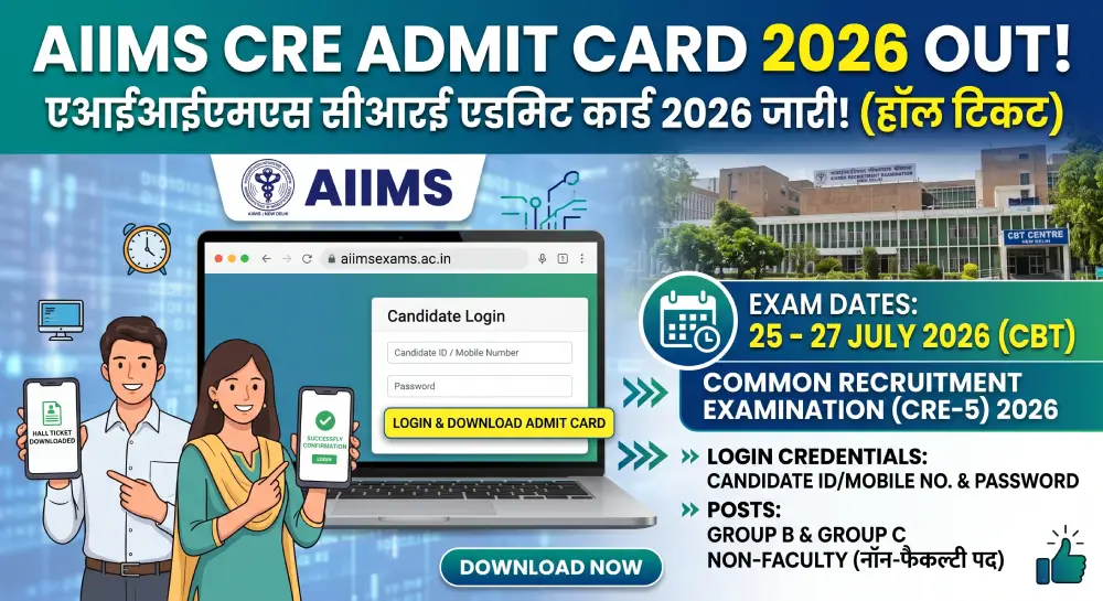 AIIMS CRE Admit Card 2026