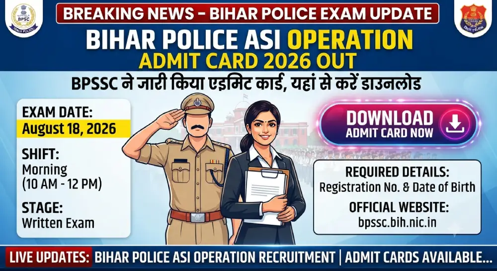 Bihar Police ASI Operation Admit Card 2026 OUT: BPSSC ने जारी किया एडमिट कार्ड, यहां से करें डाउनलोड 2 Bihar Police ASI Operation Admit Card 2026