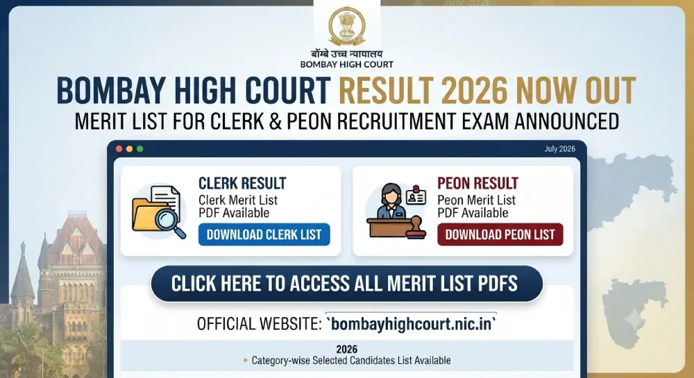 Bombay High Court Result 2026 Out, Download Clerk & Peon Merit List PDF 8 Bombay High Court Result 2026