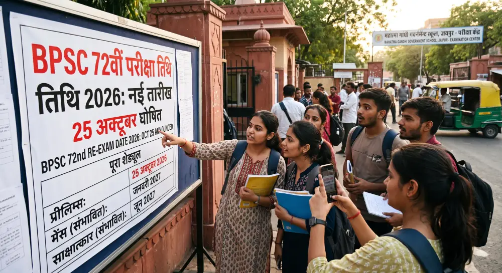 BPSC 72वीं परीक्षा तिथि 2026