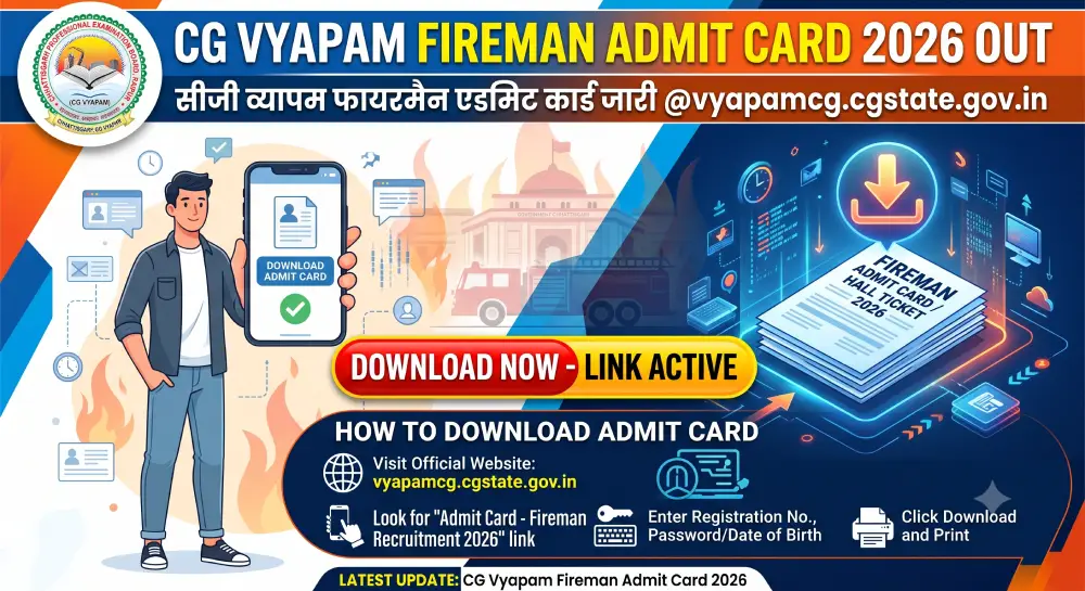 CG Vyapam Fireman Admit Card 2026 Out, सीजी व्यापम फायरमैन एडमिट कार्ड जारी @vyapamcg.cgstate.gov.in 5 CG Vyapam Fireman Admit Card 2026