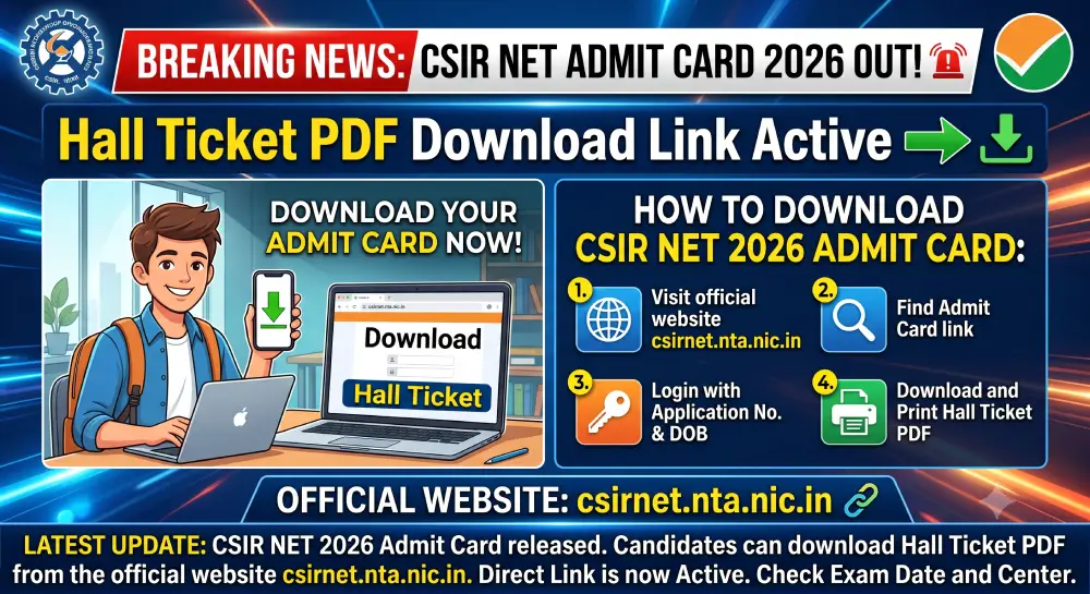 CSIR NET Admit Card 2026 Out @csirnet.nta.nic.in, Hall Ticket PDF Download Link Active 6 CSIR NET Admit Card 2026