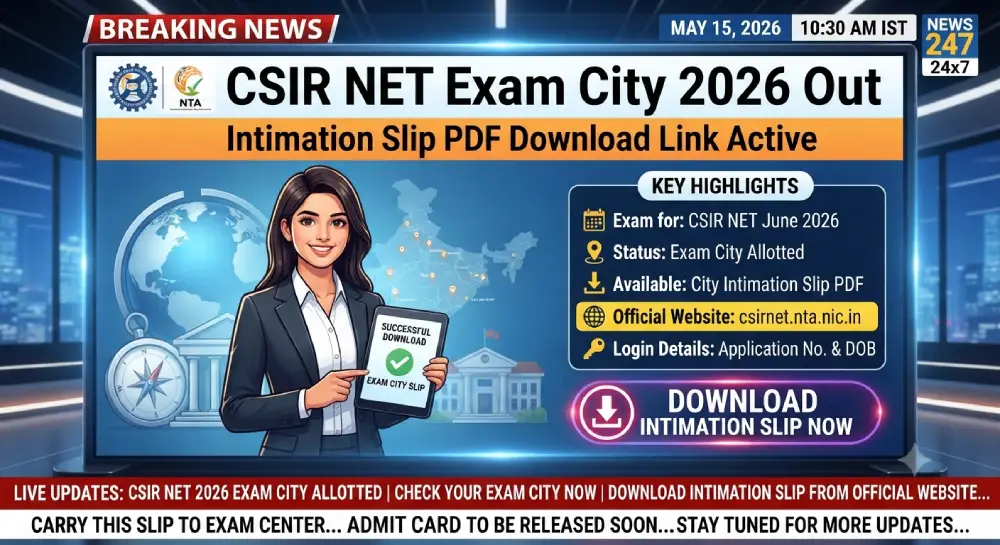 CSIR NET Exam City 2026