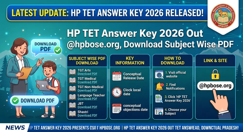 HP TET Answer Key 2026 Out @hpbose.org, Download Subject Wise PDF 4 HP TET Answer Key 2026