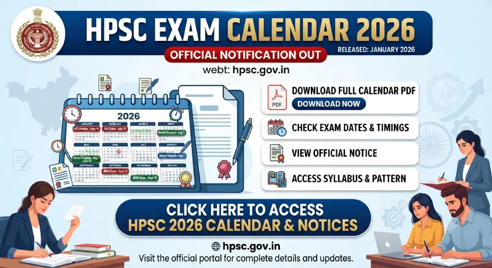 HPSC Exam Calendar 2026 Out @hpsc.gov.in, Exam Date, Time Table Official Notice PDF 7 HPSC Exam Calendar 2026