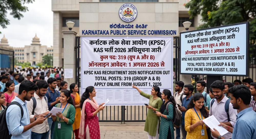 KPSC KAS Recruitment 2026 Notification Out: 319 Group A & Group B पदों पर भर्ती, आवेदन 1 अगस्त से 2 KPSC KAS Recruitment 2026