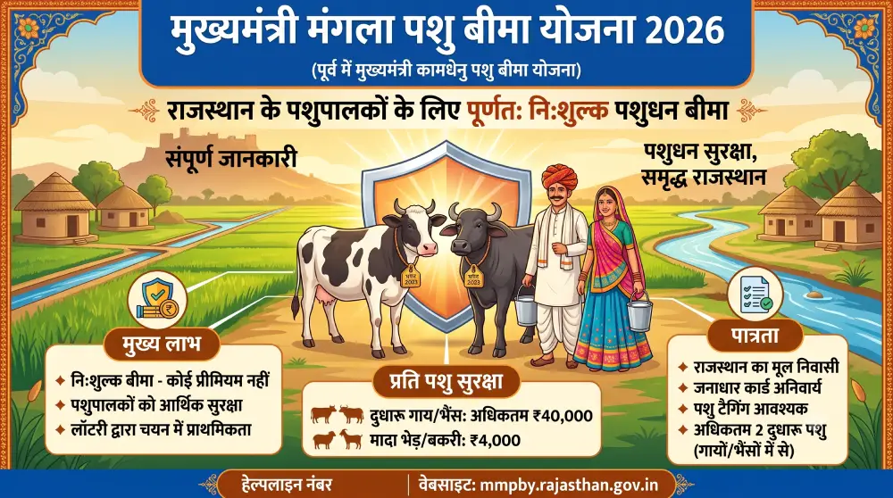 मुख्यमंत्री कामधेनु पशु बीमा योजना 2026