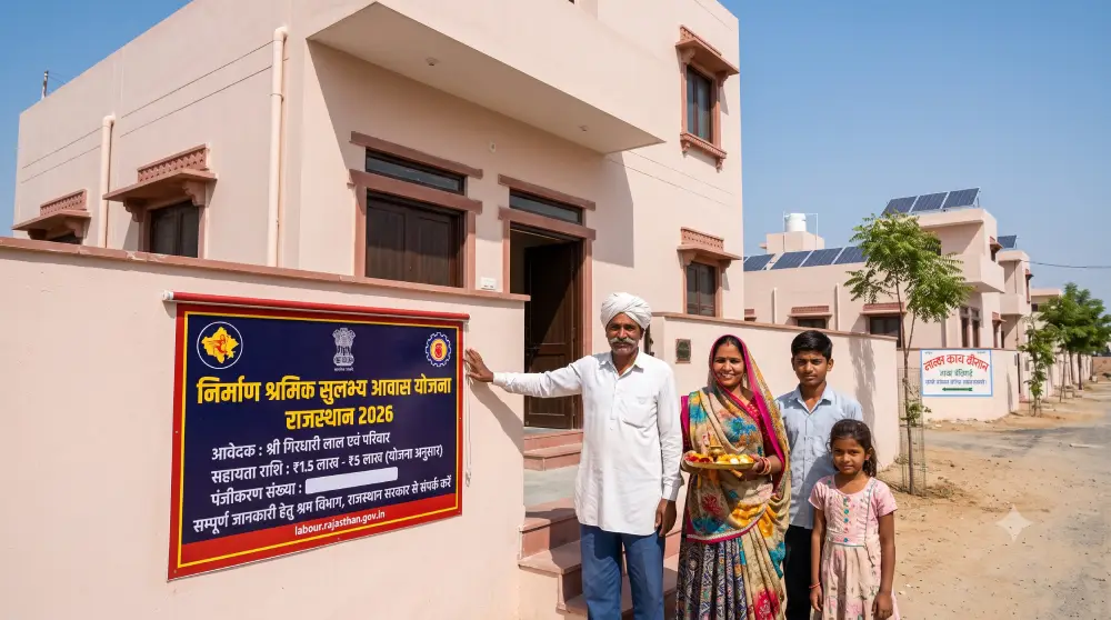 निर्माण श्रमिक सुलभ्य आवास योजना राजस्थान 2026
